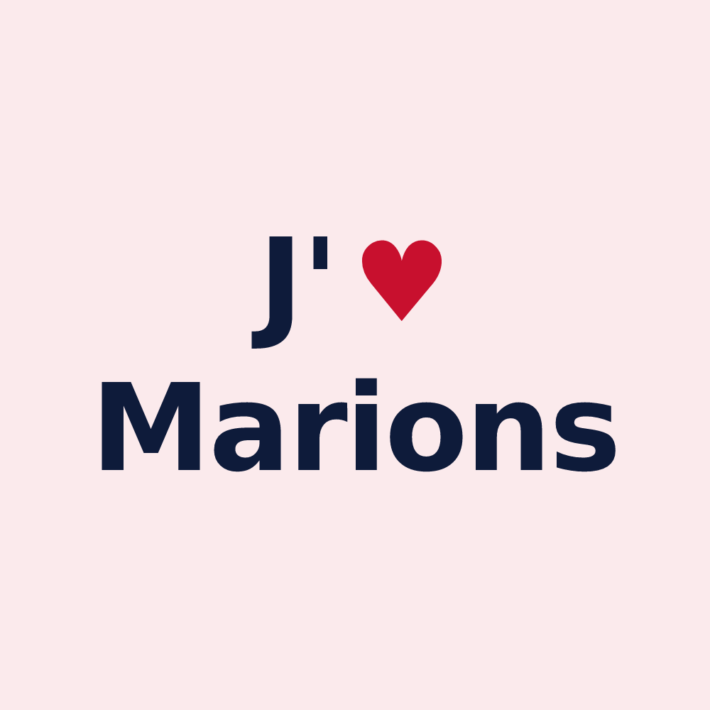 Magnet personnalisé Marions — design J'aime Marions