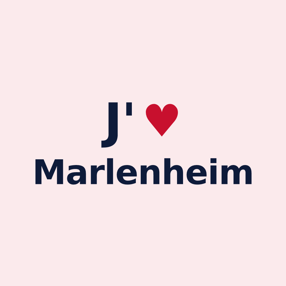 Magnet personnalisé Marlenheim — design J'aime Marlenheim