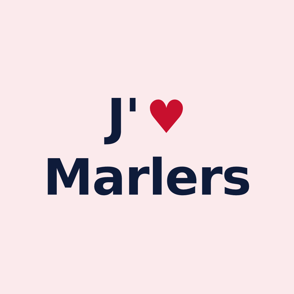 Magnet personnalisé Marlers — design « J'aime Marlers » imprimé sur le magnet