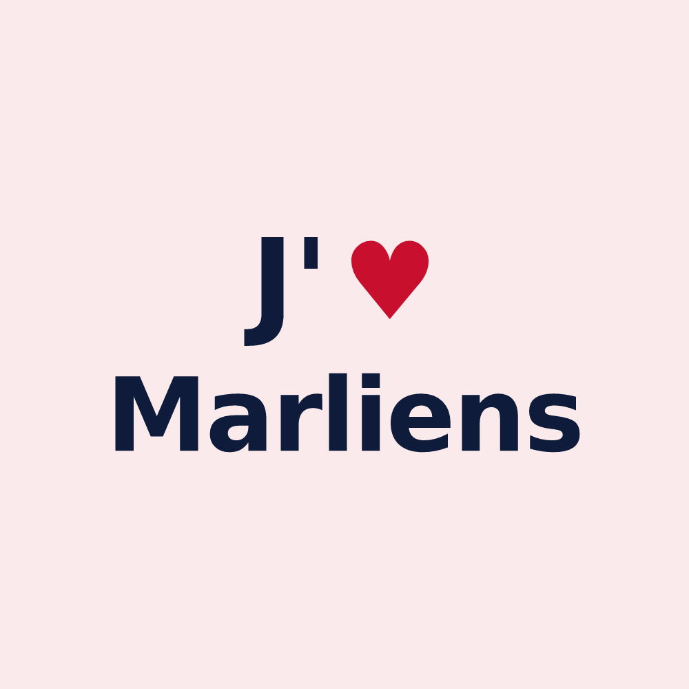 Magnet personnalisé Marliens — design J'aime Marliens