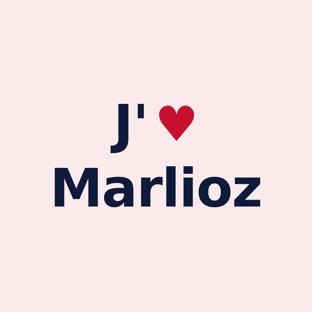 Magnet personnalisé Marlioz — design J'aime Marlioz