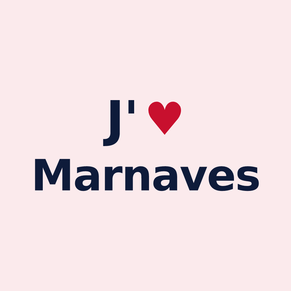 Magnet personnalisé Marnaves — design J'aime Marnaves
