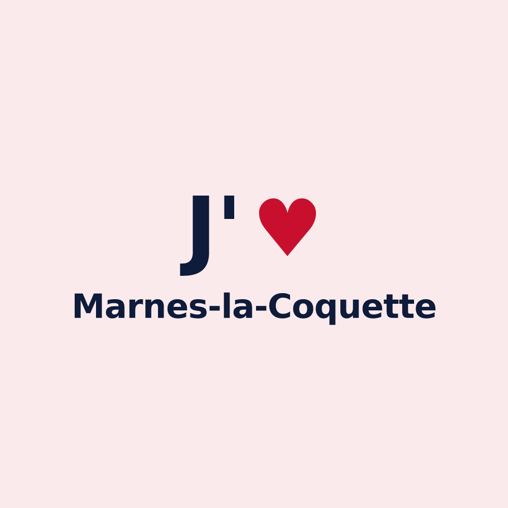 Magnet personnalisé Marnes-la-Coquette — design J'aime Marnes-la-Coquette
