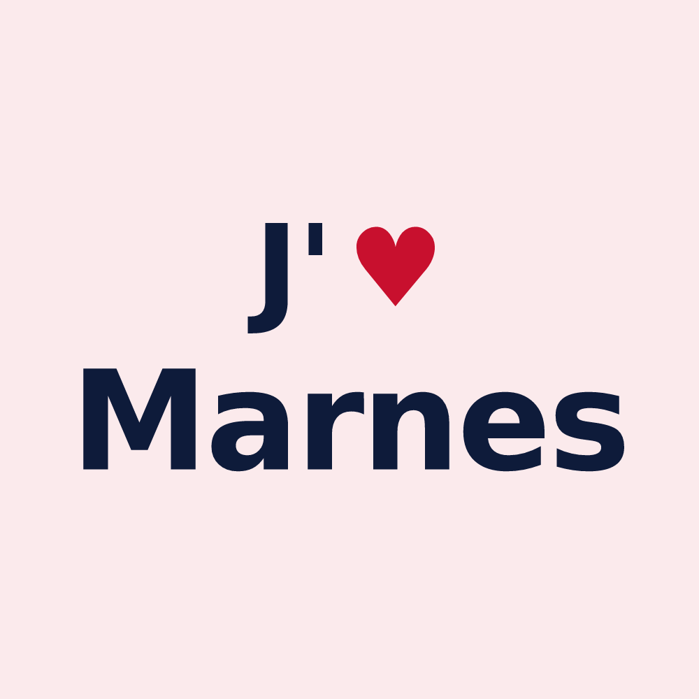 Magnet personnalisé Marnes — design J'aime Marnes
