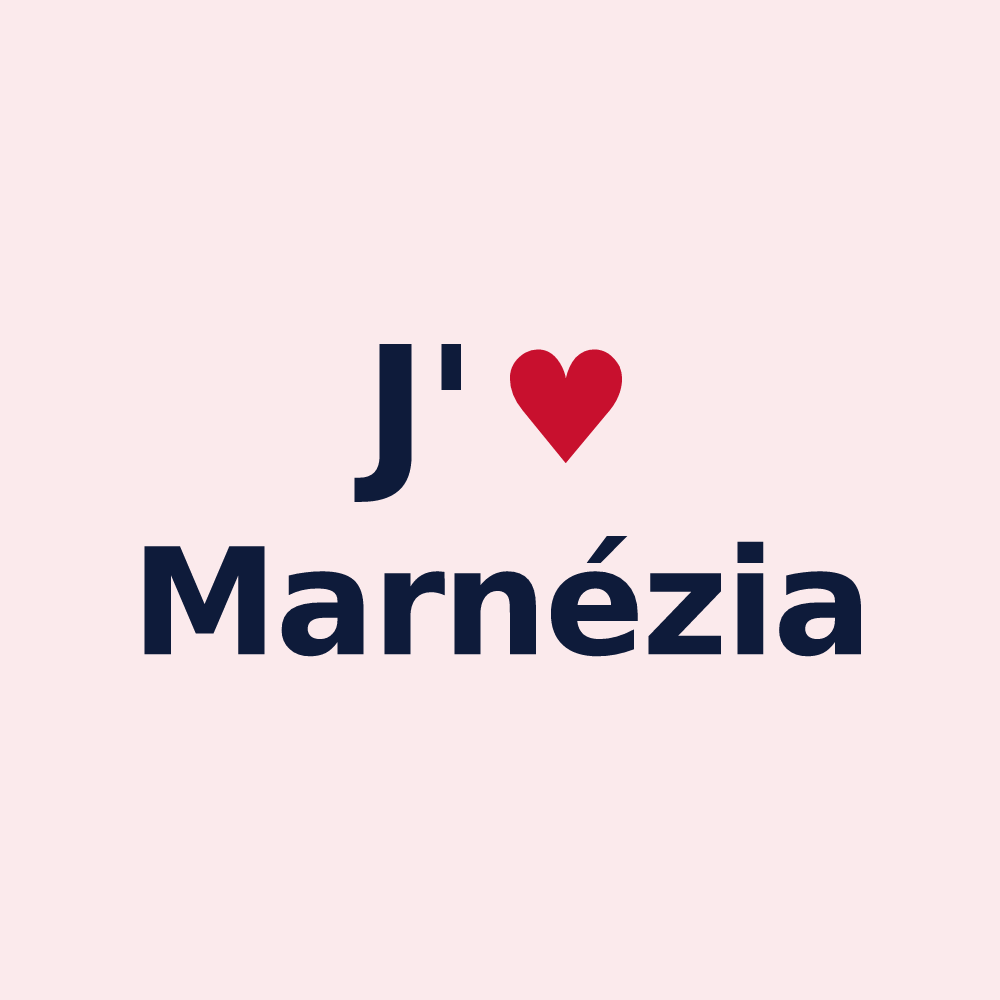 Magnet personnalisé Marnézia — design J'aime Marnézia