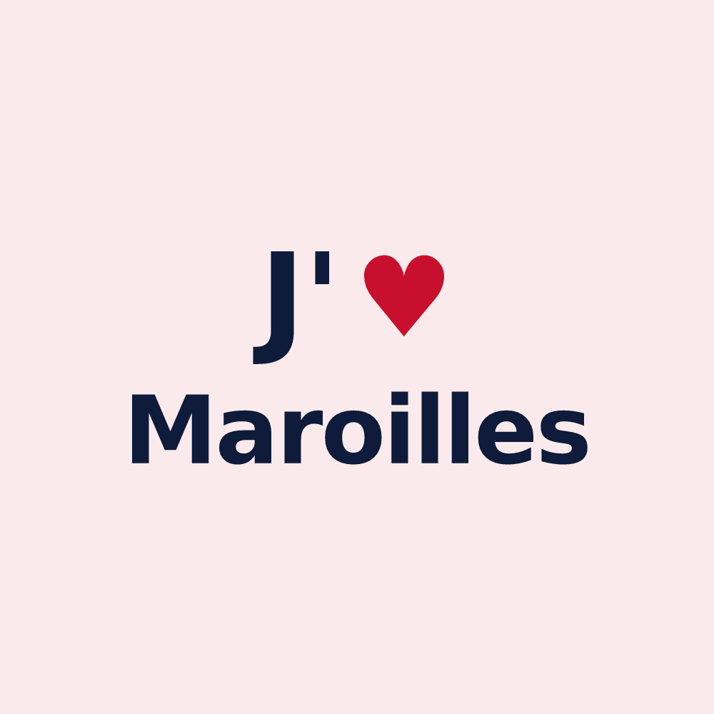 Magnet personnalisé Maroilles — design « J'aime Maroilles » imprimé sur le magnet