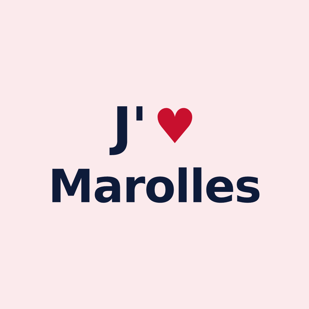 Magnet personnalisé Marolles — design J'aime Marolles