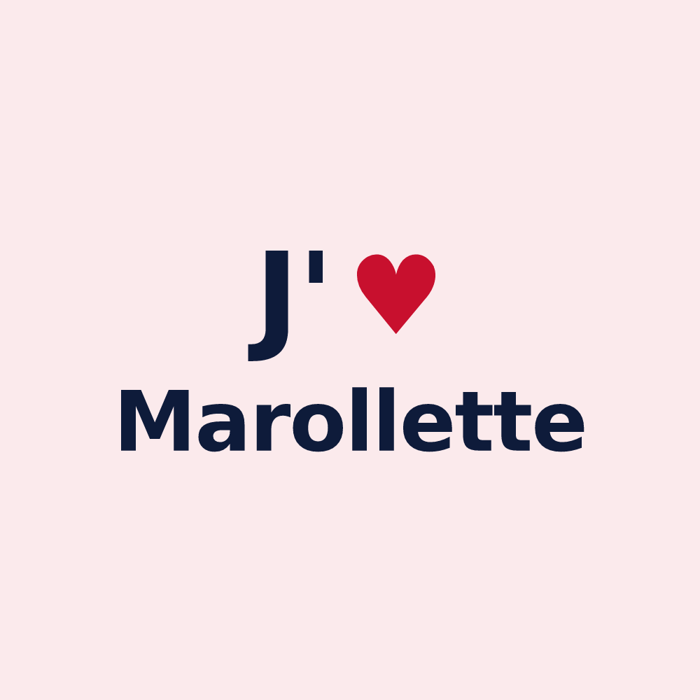 Magnet personnalisé Marollette — design J'aime Marollette