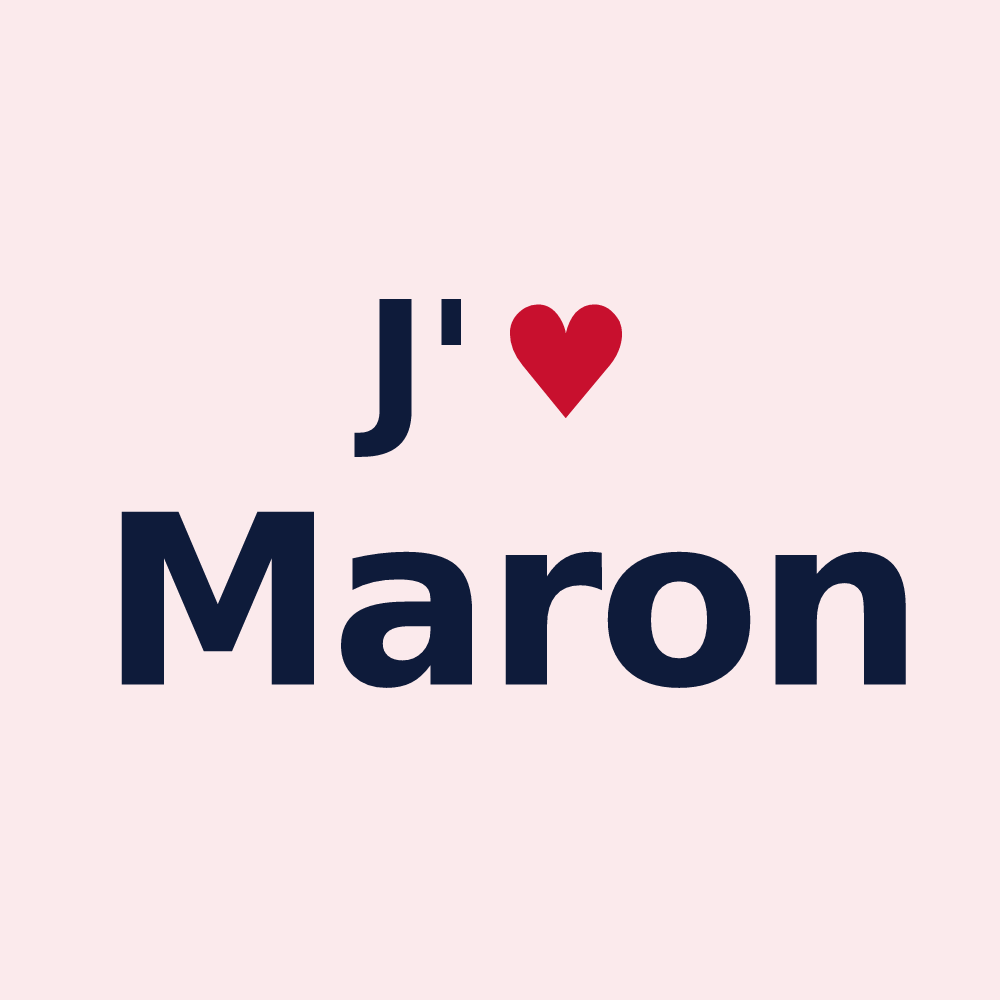 Magnet personnalisé Maron — design J'aime Maron