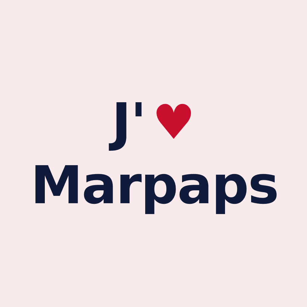 Magnet personnalisé Marpaps — design J'aime Marpaps