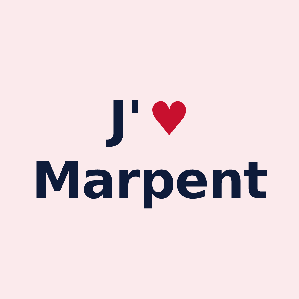Magnet personnalisé Marpent — design J'aime Marpent