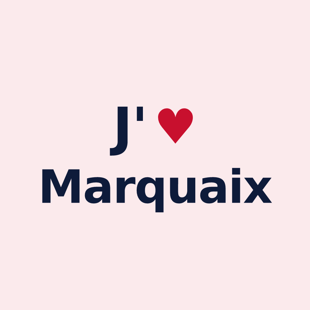 Magnet personnalisé Marquaix — design J'aime Marquaix