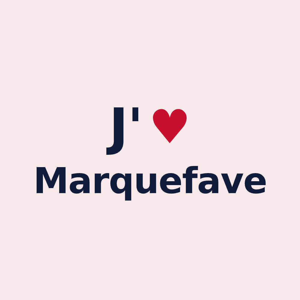 Magnet personnalisé Marquefave — design J'aime Marquefave