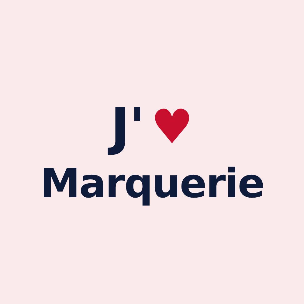 Magnet personnalisé Marquerie — design J'aime Marquerie