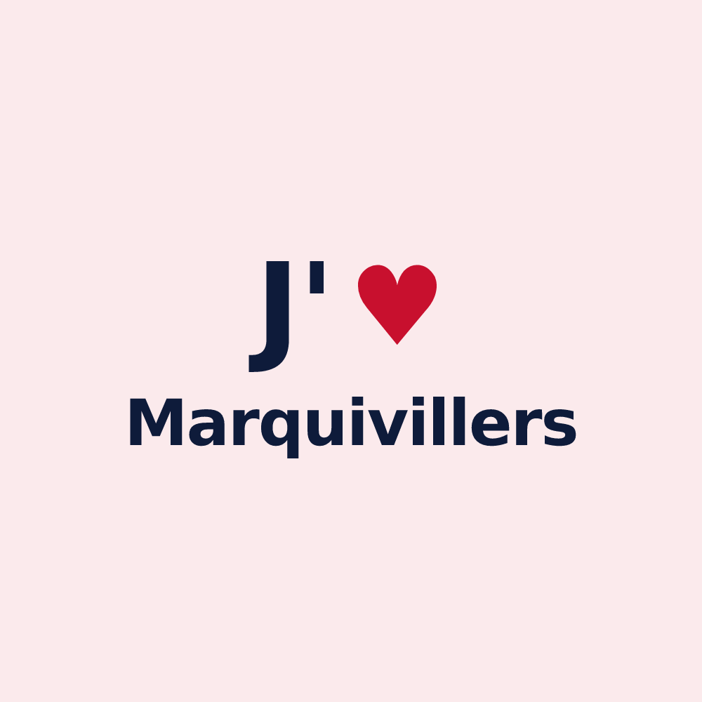 Magnet personnalisé Marquivillers — design J'aime Marquivillers