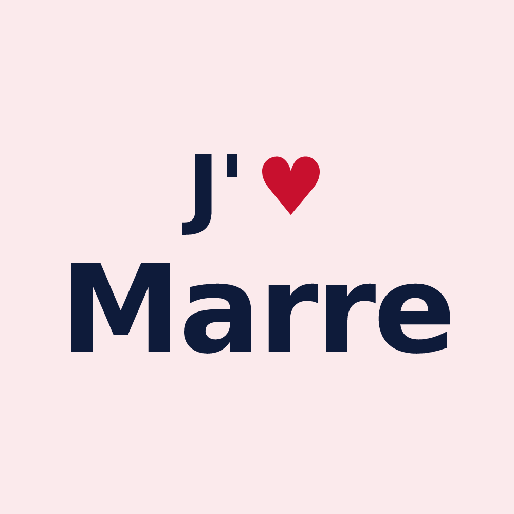 Magnet personnalisé Marre — design J'aime Marre