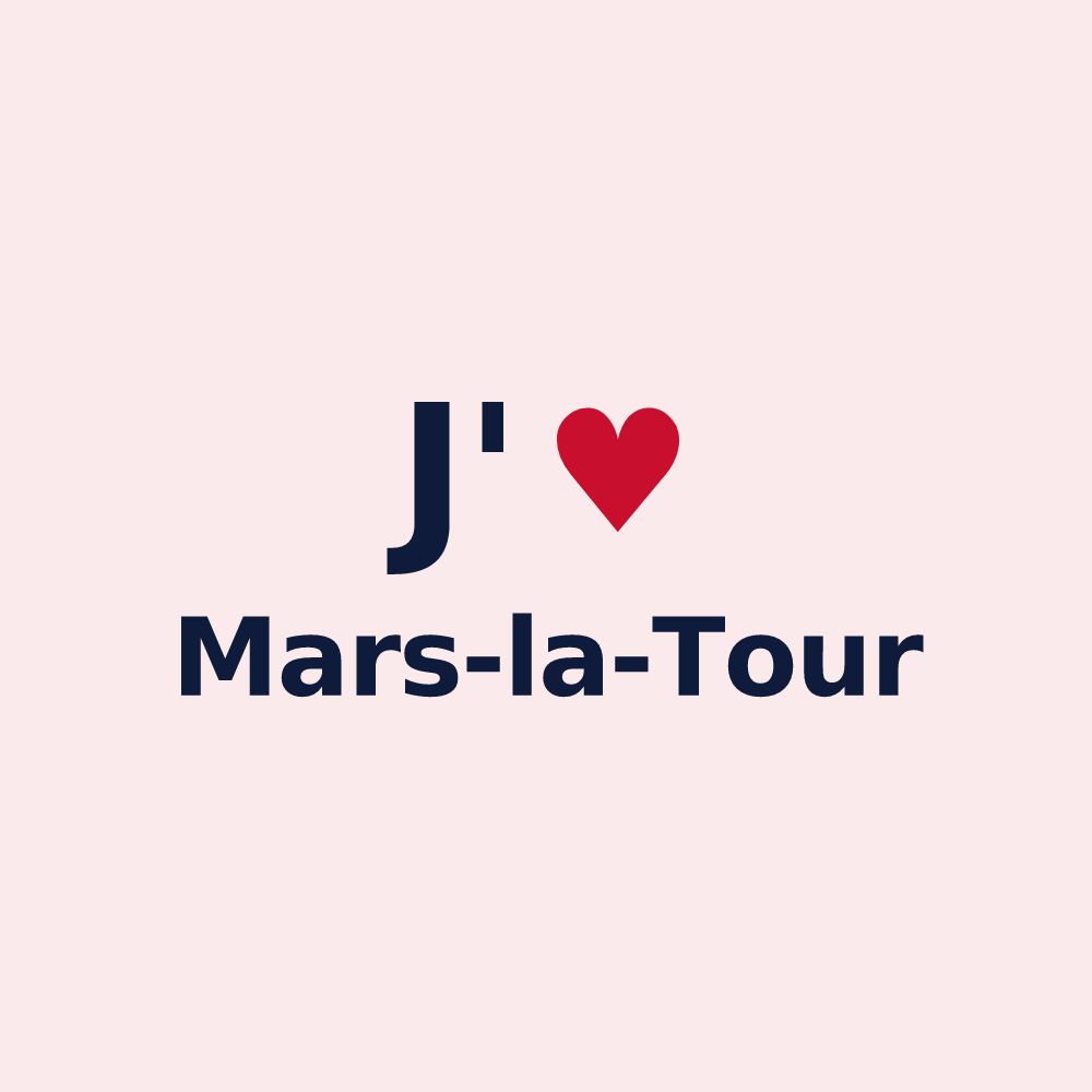 Magnet personnalisé Mars-la-Tour — design J'aime Mars-la-Tour