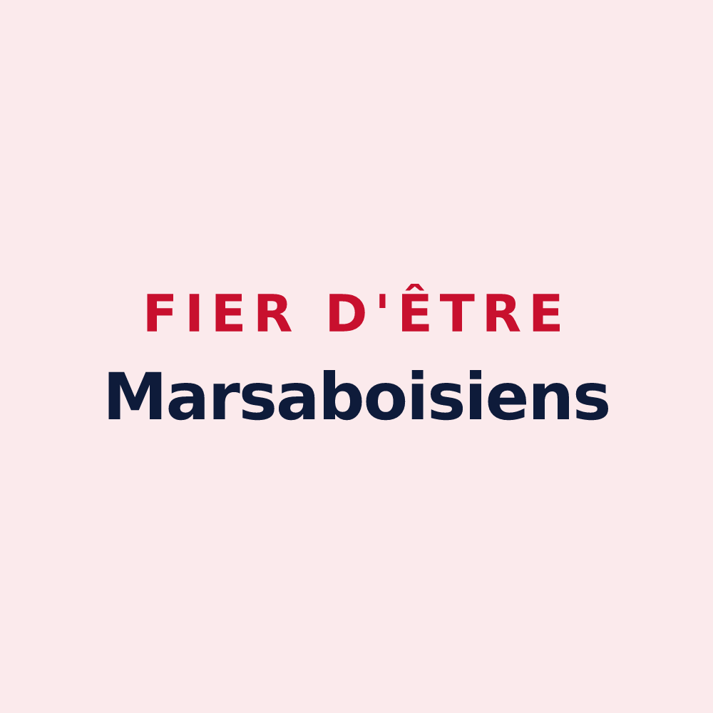 Magnet « Fier d'être Marsaboisiens » — design pour Marsannay-le-Bois