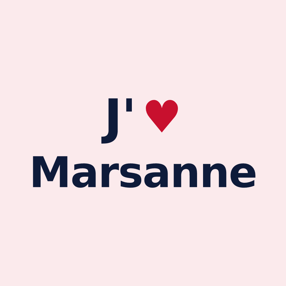 Magnet personnalisé Marsanne — design J'aime Marsanne