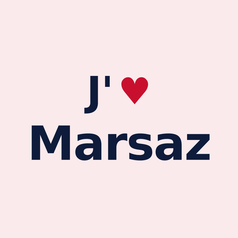 Magnet personnalisé Marsaz — design J'aime Marsaz