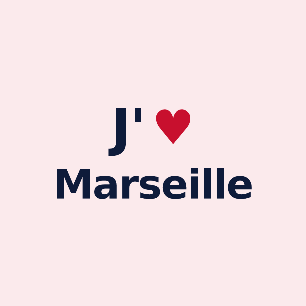 Magnet personnalisé Marseille — design J'aime Marseille