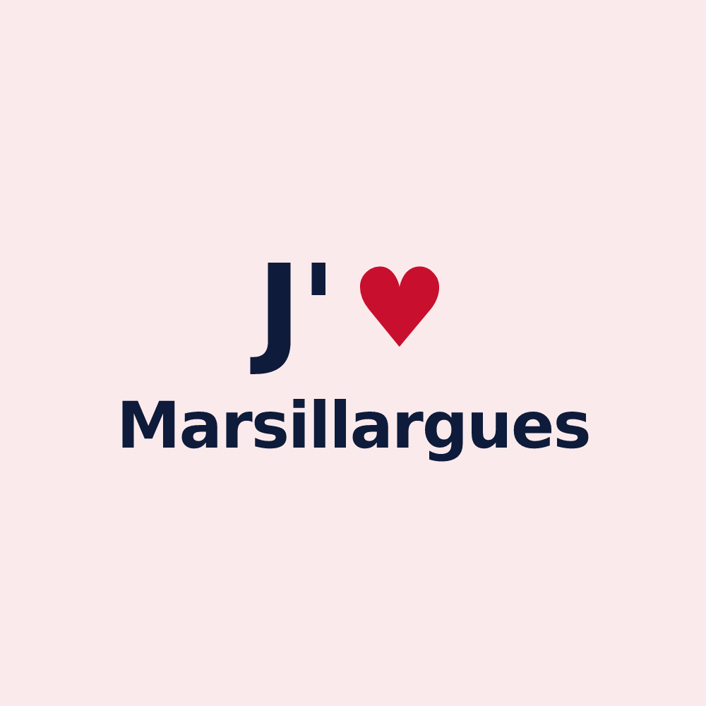 Magnet personnalisé Marsillargues — design J'aime Marsillargues