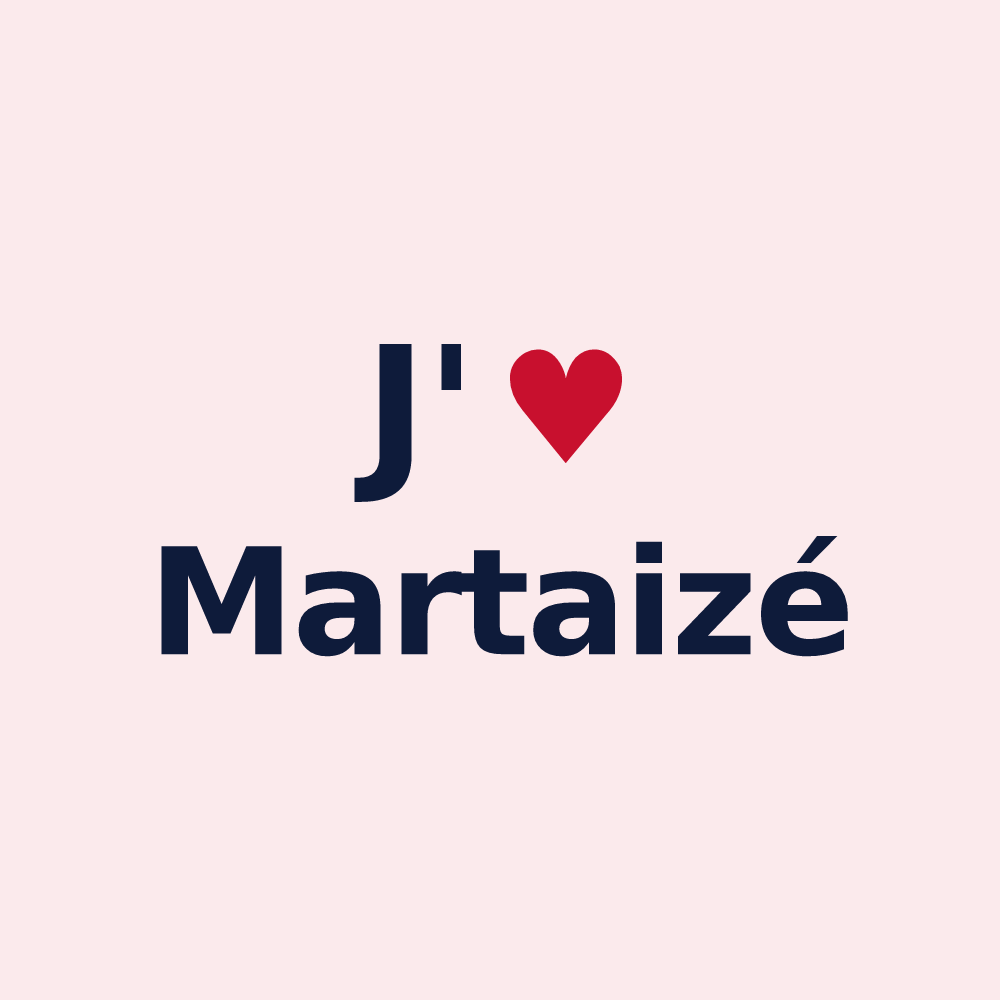 Magnet personnalisé Martaizé — design J'aime Martaizé