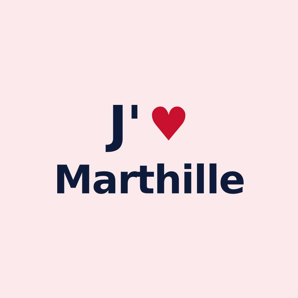 Magnet personnalisé Marthille — design J'aime Marthille