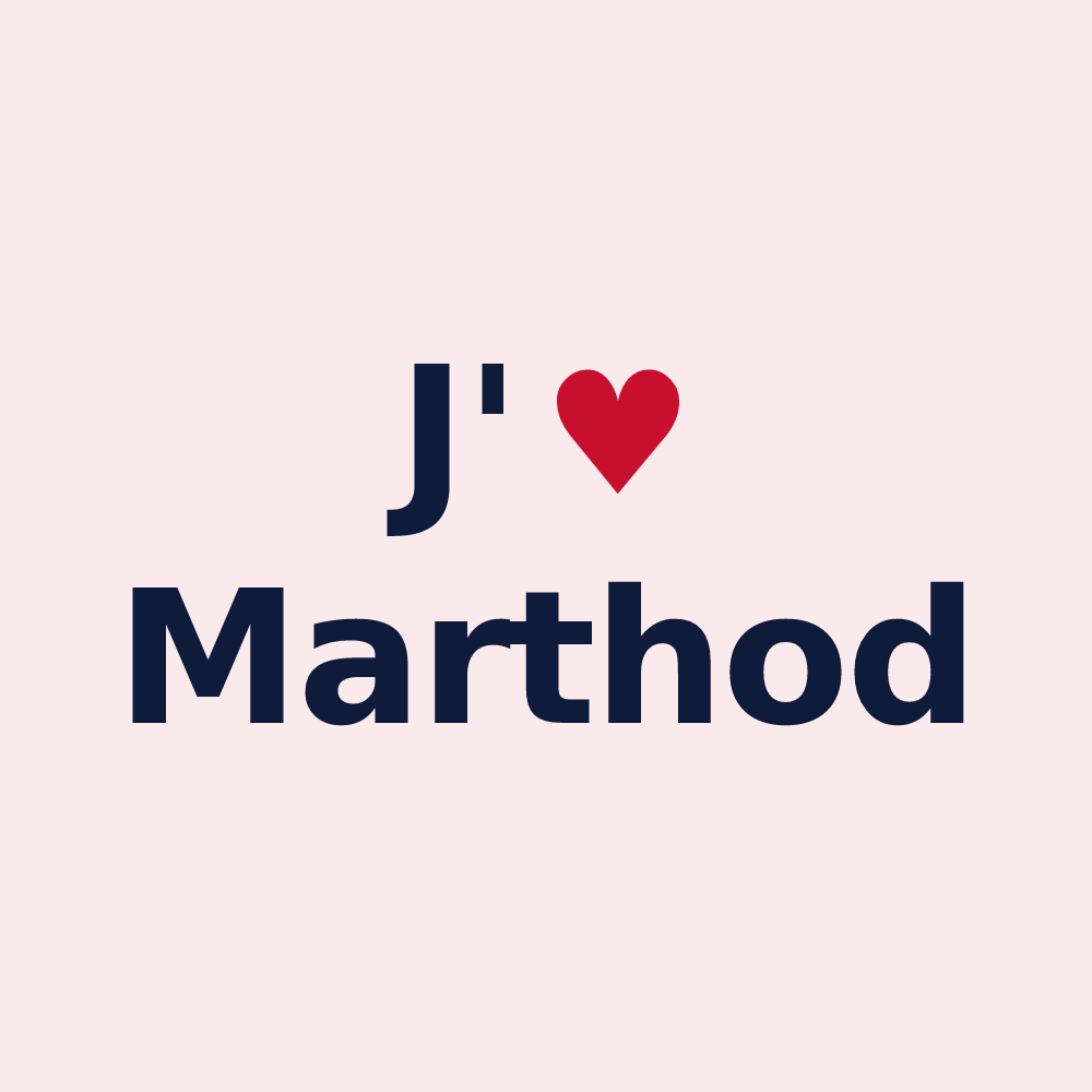 Magnet personnalisé Marthod — design J'aime Marthod