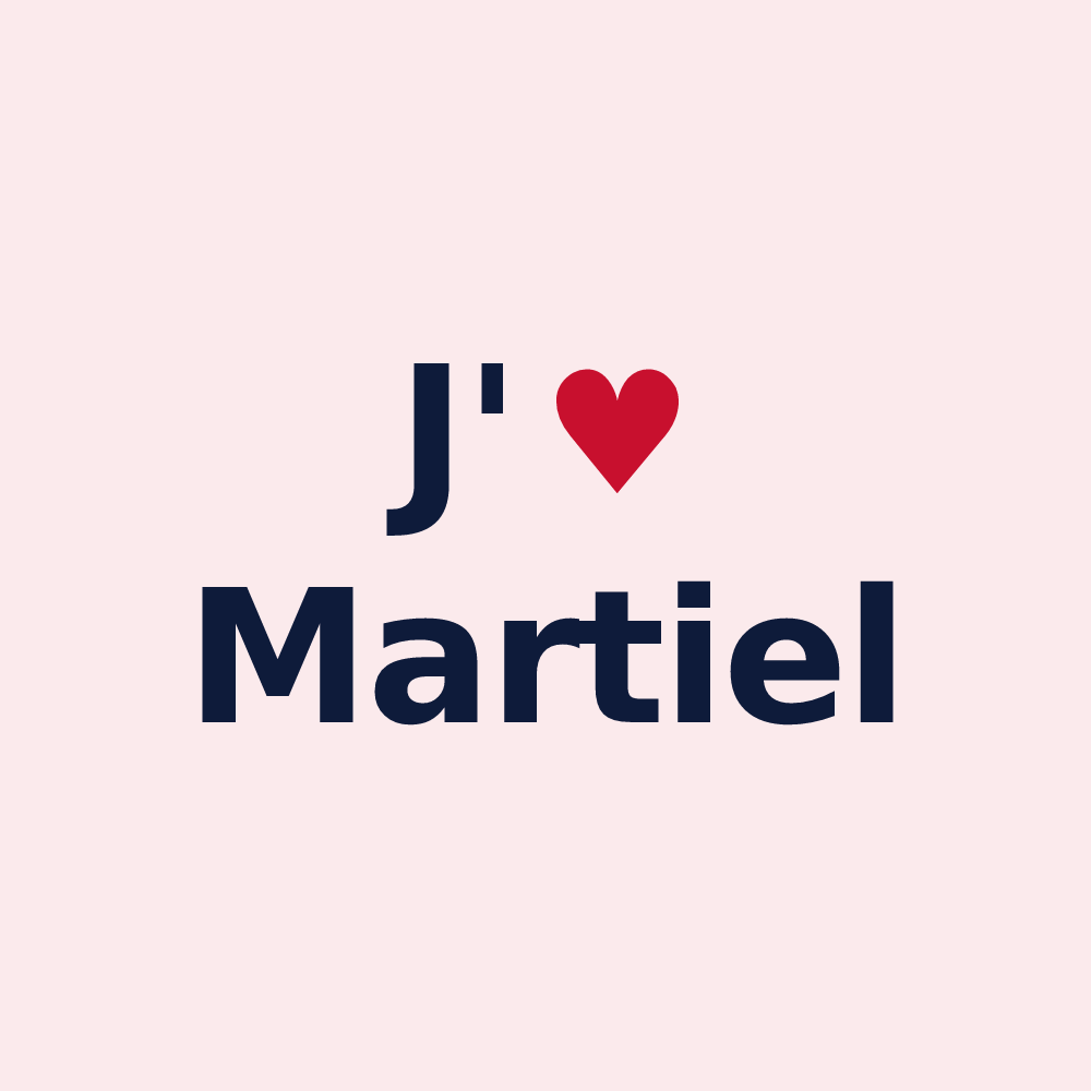 Magnet personnalisé Martiel — design J'aime Martiel