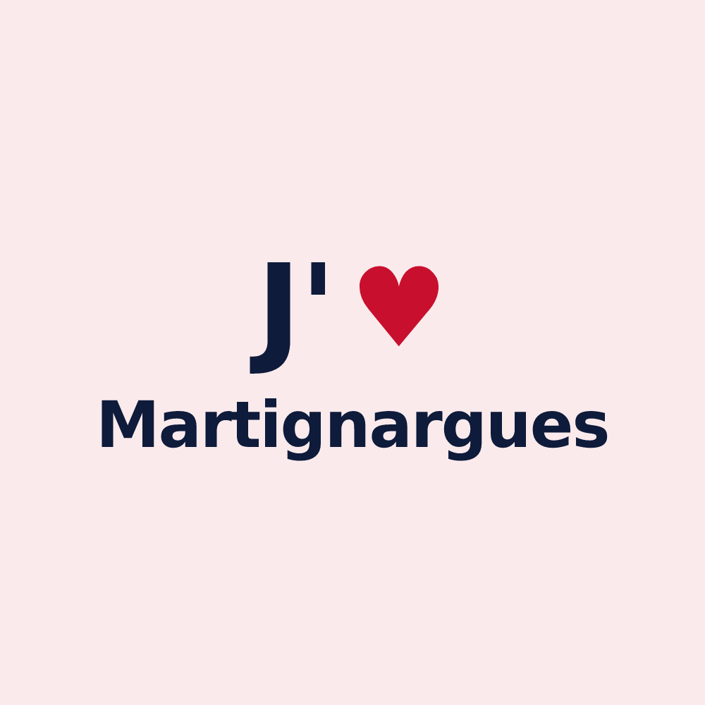 Magnet personnalisé Martignargues — design J'aime Martignargues