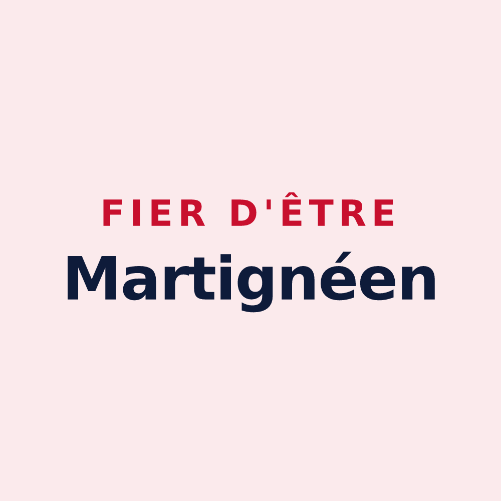 Magnet « Fier d'être Martignéen » — design pour Martigné-sur-Mayenne