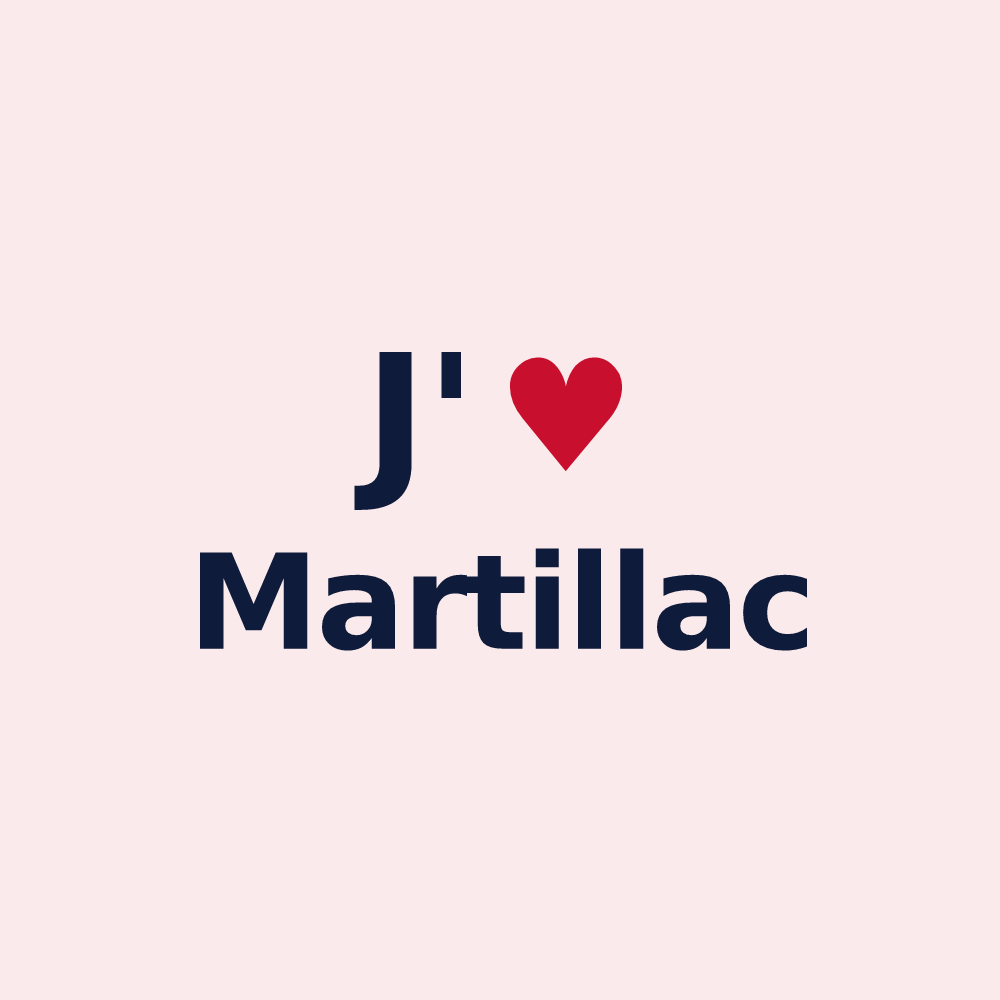 Magnet personnalisé Martillac — design J'aime Martillac
