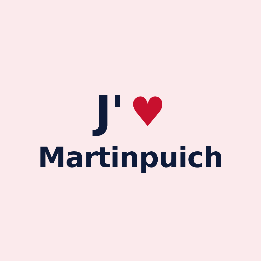 Magnet personnalisé Martinpuich — design J'aime Martinpuich