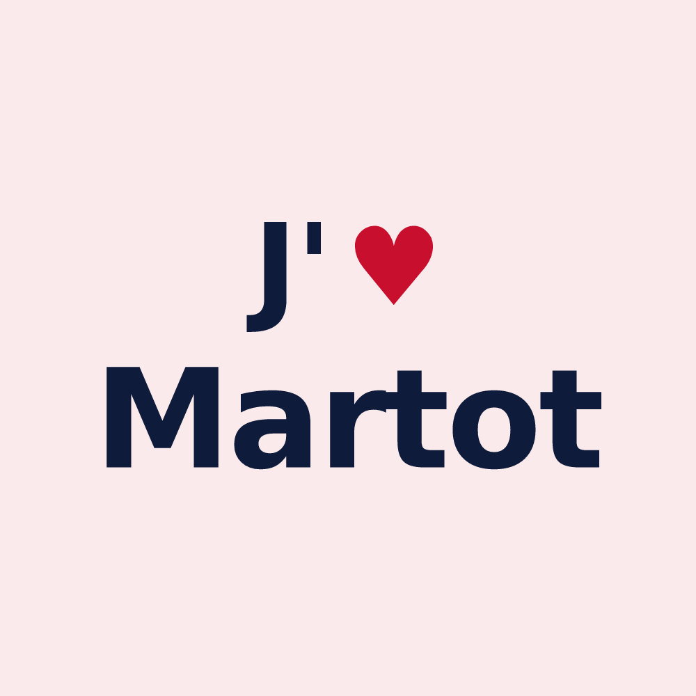 Magnet personnalisé Martot — design J'aime Martot