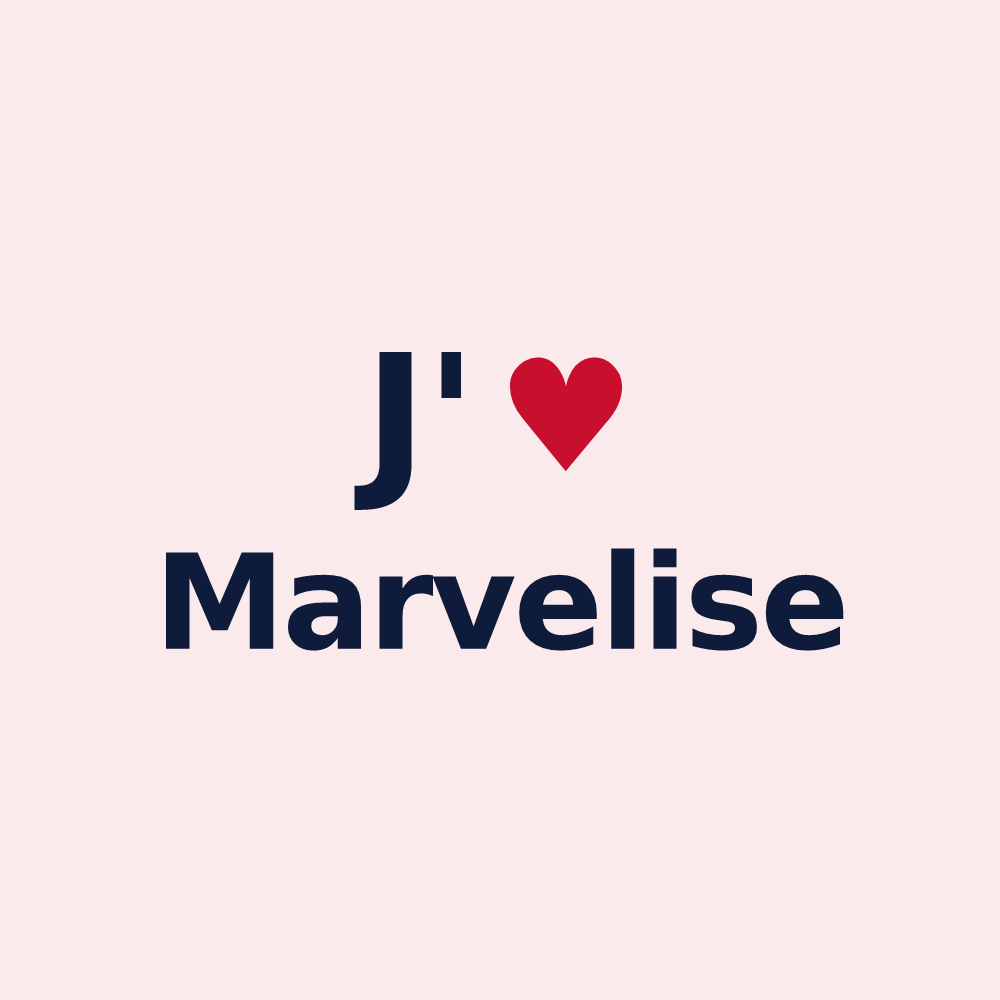 Magnet personnalisé Marvelise — design J'aime Marvelise