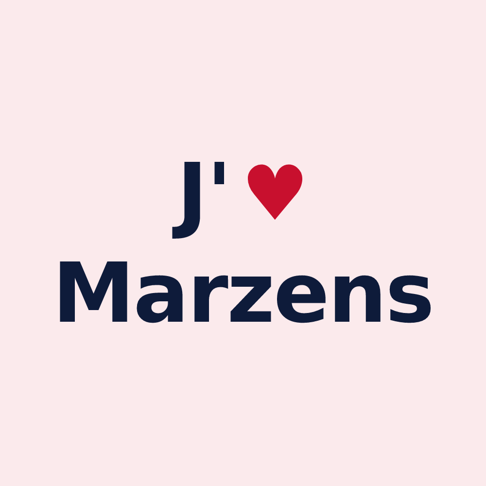 Magnet personnalisé Marzens — design J'aime Marzens