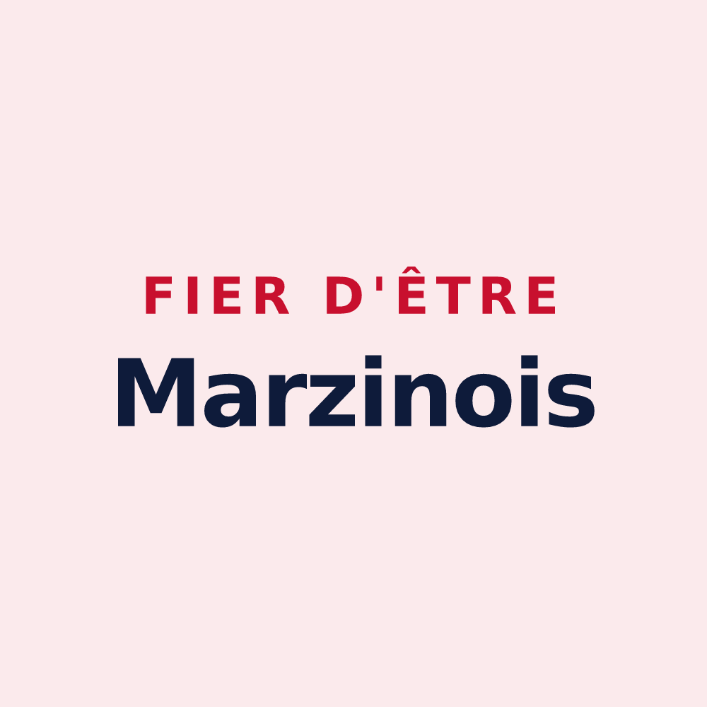 Magnet « Fier d'être Marzinois » — design pour Marzens