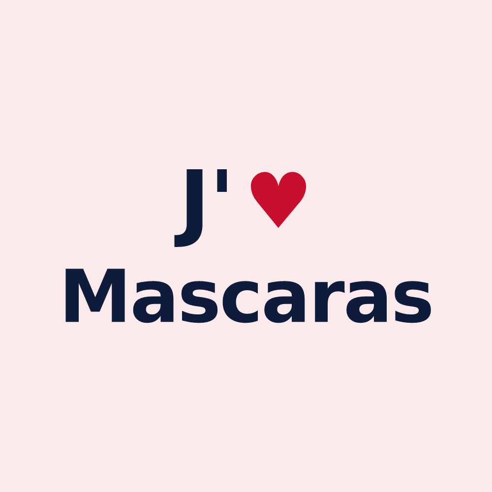 Magnet personnalisé Mascaras — design J'aime Mascaras