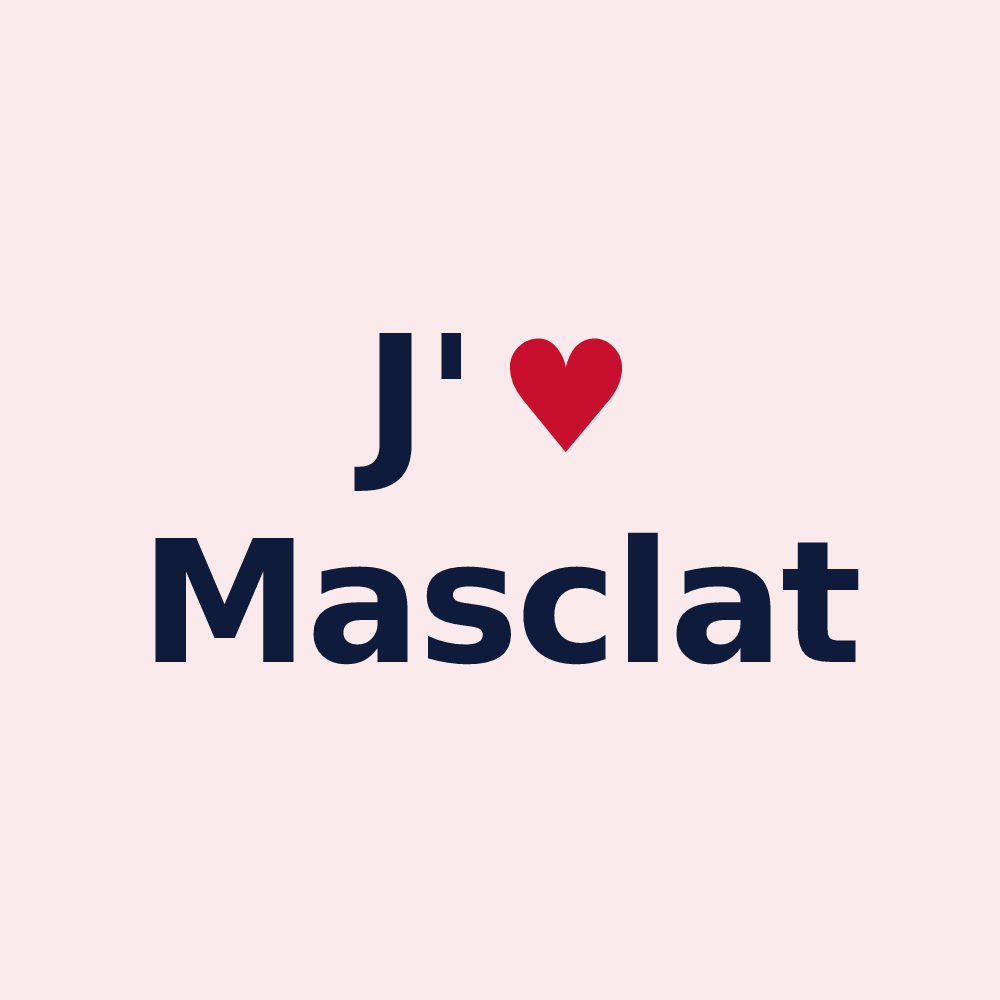 Magnet personnalisé Masclat — design J'aime Masclat