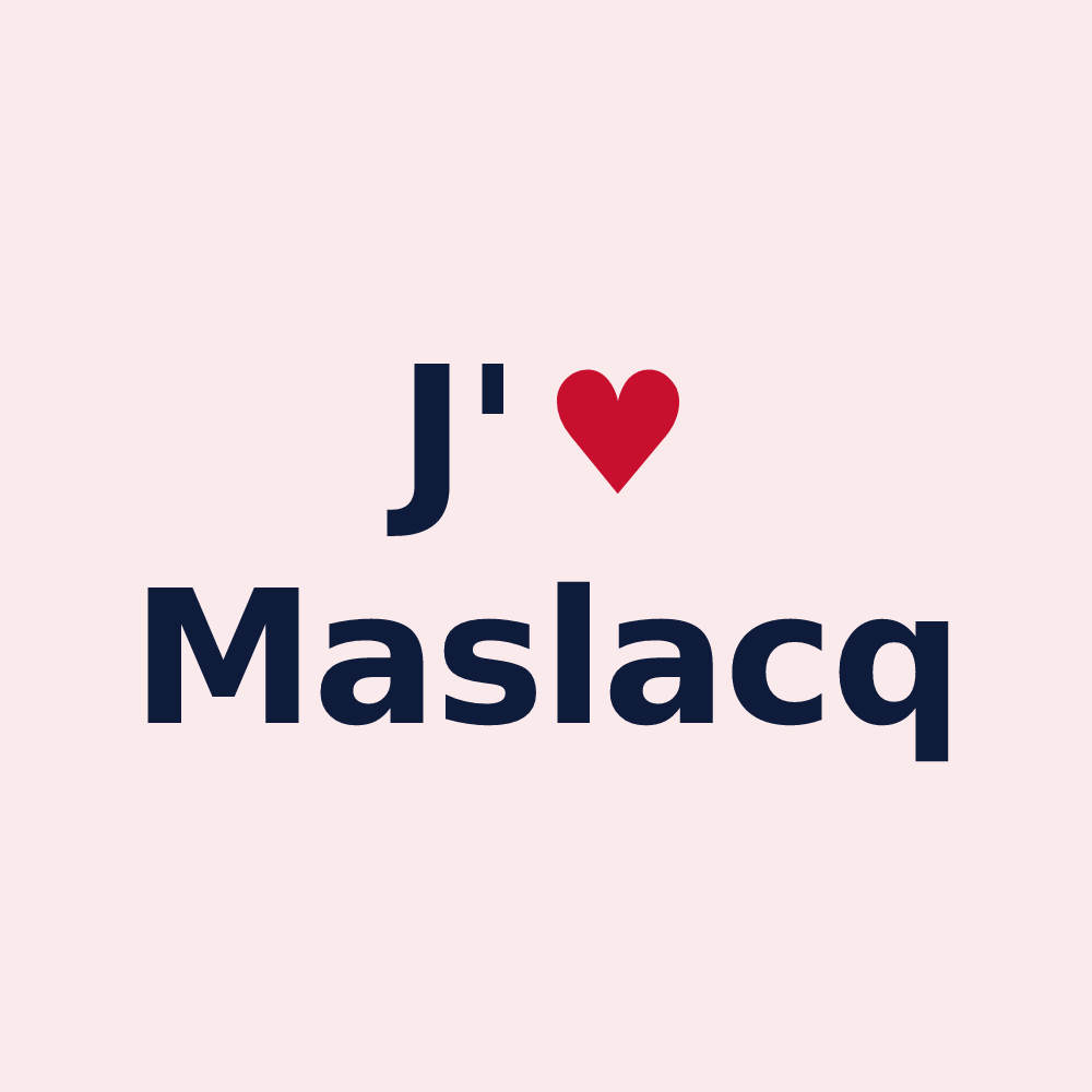 Magnet personnalisé Maslacq — design J'aime Maslacq