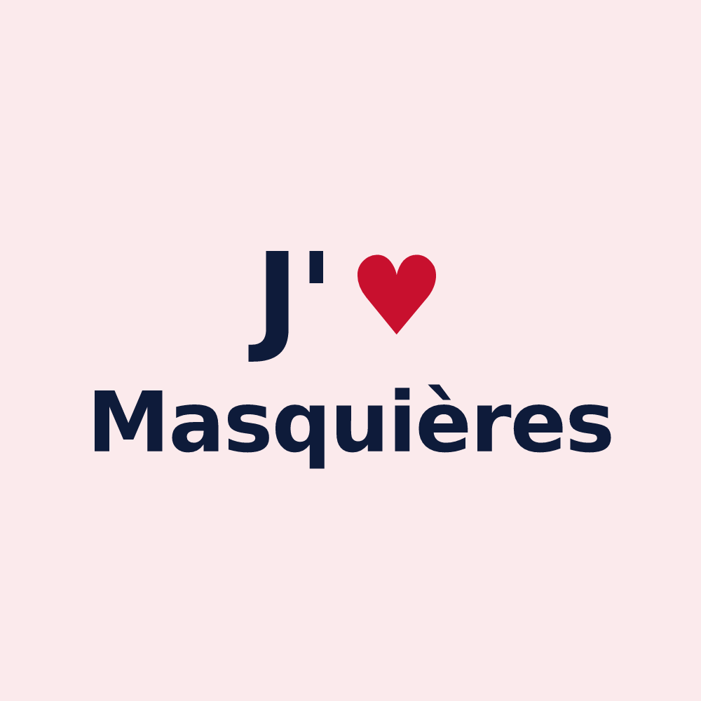 Magnet personnalisé Masquières — design J'aime Masquières