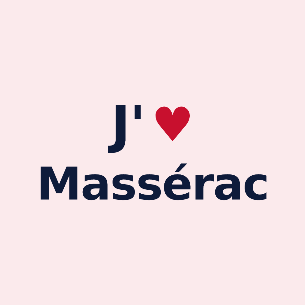 Magnet personnalisé Massérac — design J'aime Massérac