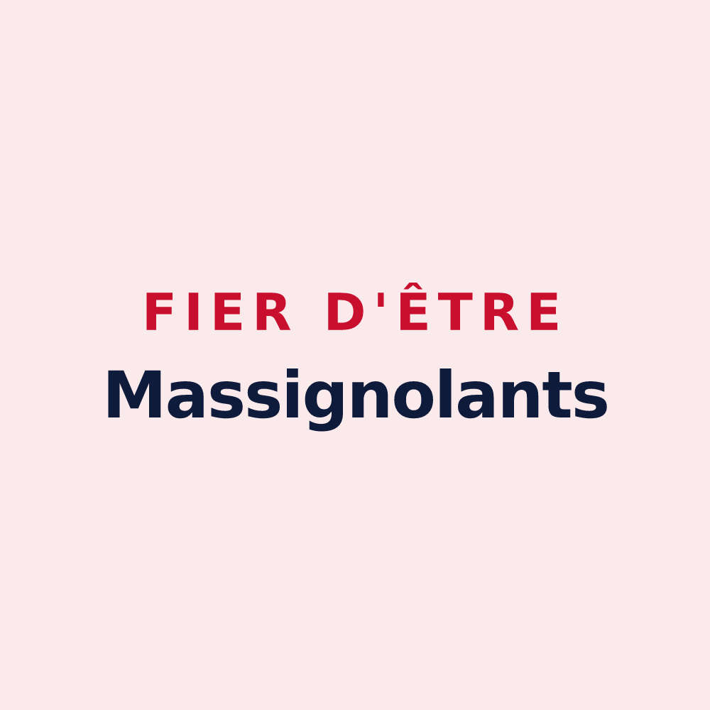 Magnet « Fier d'être Massignolants » — design pour Massignieu-de-Rives