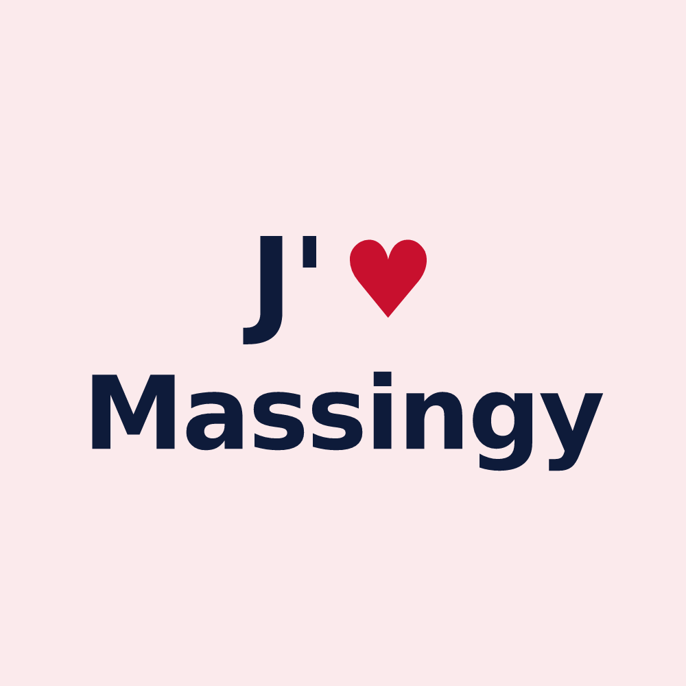 Magnet personnalisé Massingy — design J'aime Massingy
