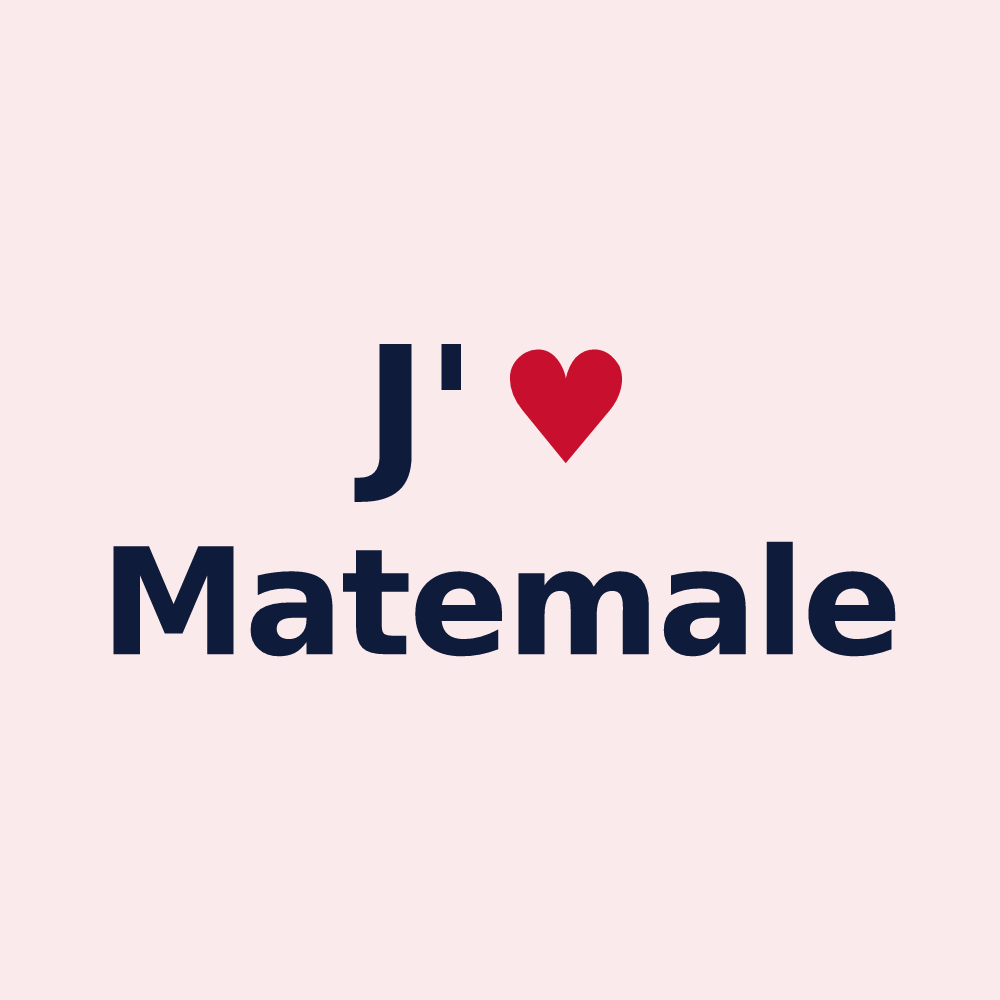 Magnet personnalisé Matemale — design J'aime Matemale