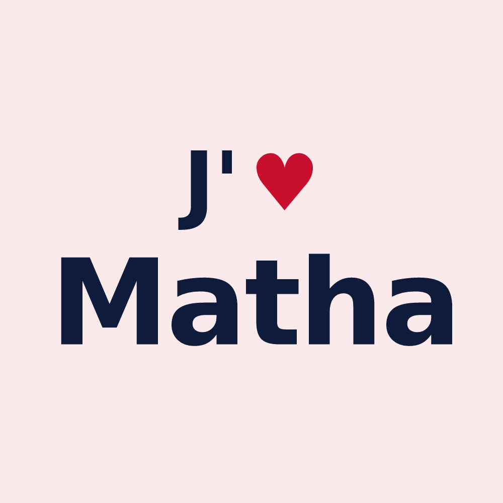 Magnet personnalisé Matha — design J'aime Matha