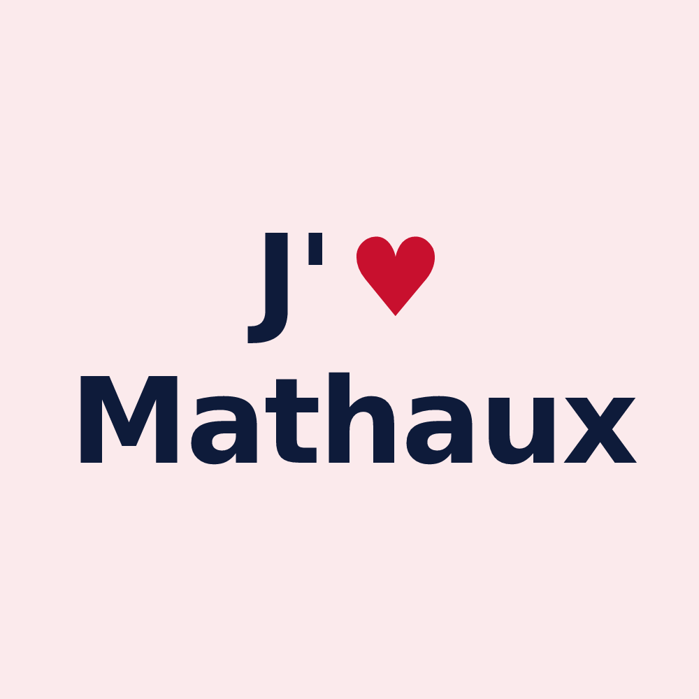 Magnet personnalisé Mathaux — design J'aime Mathaux