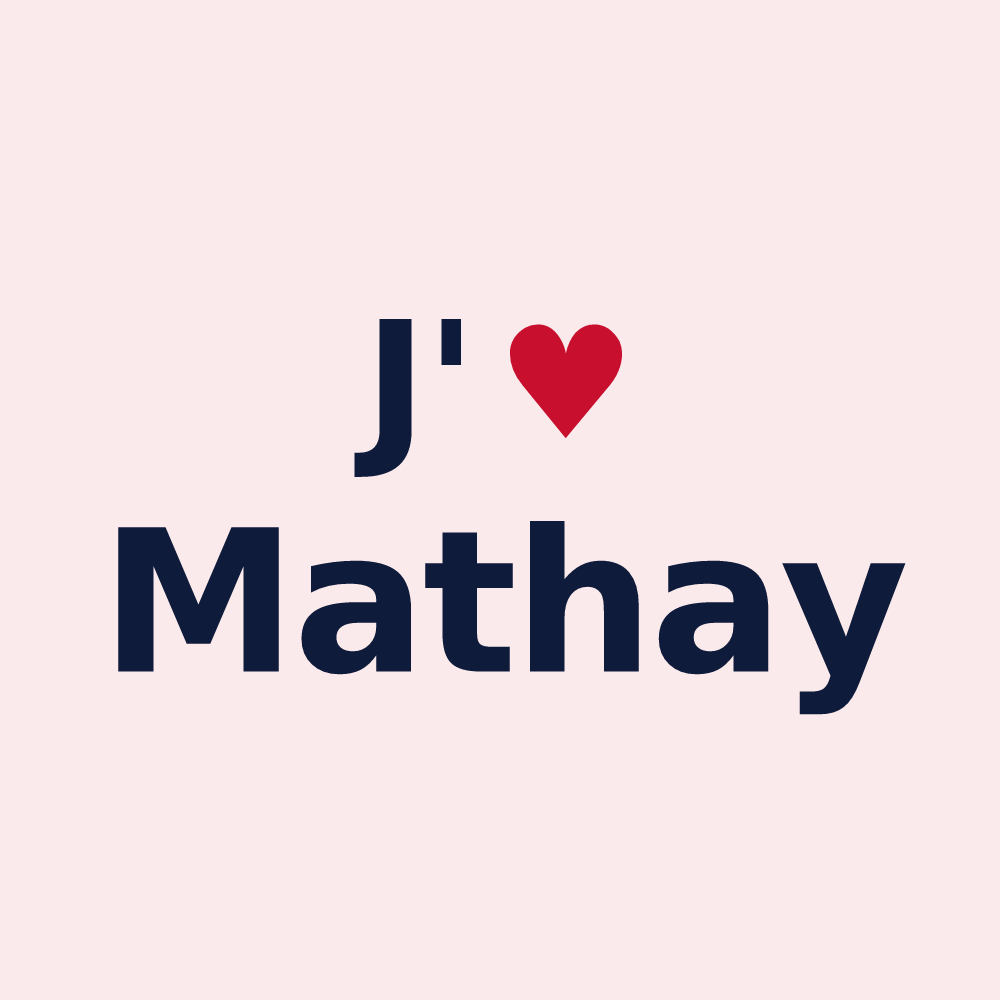 Magnet personnalisé Mathay — design J'aime Mathay