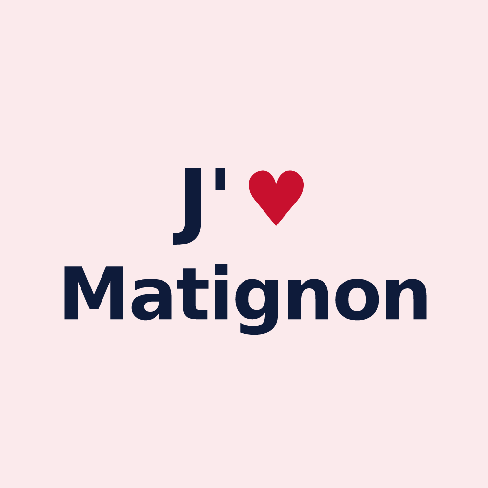 Magnet personnalisé Matignon — design J'aime Matignon